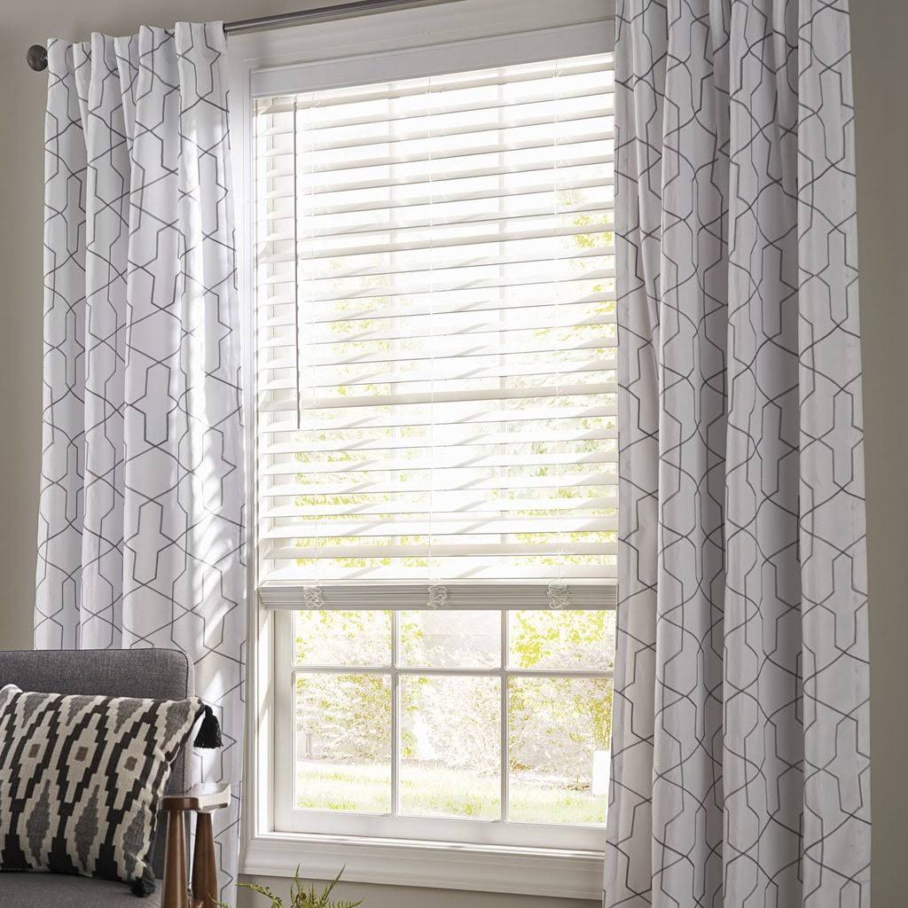 Better Homes & Gardens 2-Inch Cordless Faux Wood Horizontal Window Blinds, White, 27x48, Size: 27 inchw x 48 inchLarge